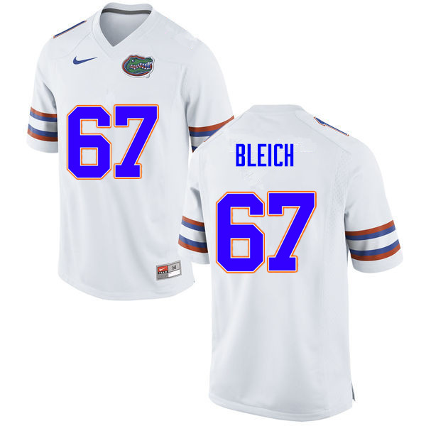 Men #67 Christopher Bleich Florida Gators College Football Jerseys Sale-White - Click Image to Close